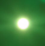 Helium hotspot yellowish green
